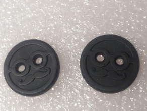 Bay bıyık gömlek düğmeleri moda 3d yazıcı baskı düğmesi boutons kombinezon gözlük hipster 3d print model - Mito3D