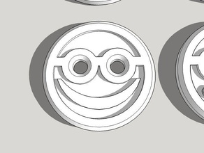 heureux nerd bouton de chemise la mode Impression 3d L'imprimante L'impression des boutons nuisette lunettes les ringard 3d print model - Mito3D