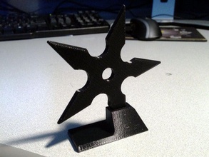ninja star stand props japan shuriken throwing weapon 3d print model - Mito3D