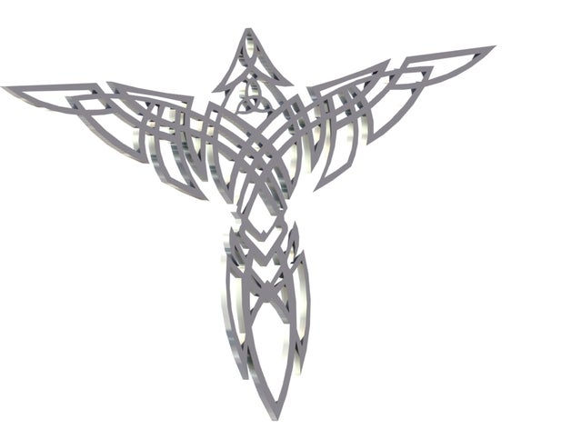 celtic aquila moda art celticdesign dell'arte celtica keychain la collana ciondolo 3D print model - Mito3D