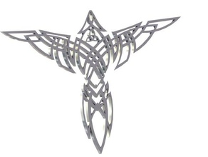 celtic eagle fashion art celticdesign keychain necklace pendant 3d print model - Mito3D