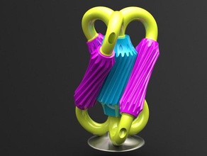 hyperbolic planetary gearset engineering gearbox hyperbola hyperboloid 3d print model - Mito3D
