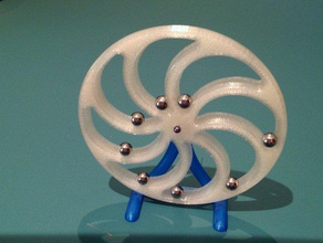 perpetual motion leonardo da vinci toys games balls wheel 3d print model - Mito3D