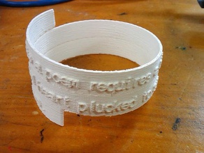 spirale poème bracelet de marque 2 art accessoires customizer bijoux openscad la poésie mots écrire 3d print model - Mito3D