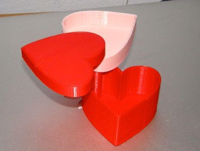 modular heart box valentines day containers faberdashery gift love ultimaker 3d print model - Mito3D