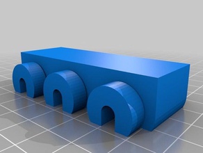 meu personalizados triplo cativeiro customizeable suporte do cabo 065 tolerância gadgets 3d print model - Mito3D