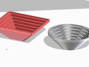 rect round bowl kitchen dining bowls dish 3d print model - Mito3D