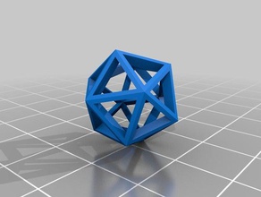 meine angepasste konvexe Ikosaeder math Kunst 3d print model - Mito3D