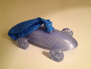 balloon racer toys games car fun 3d print model - Mito3D