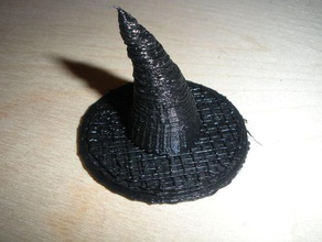 witch hat wizard other 3d art halloween model openscad ornament parametric reprap supportless 3d print model - Mito3D