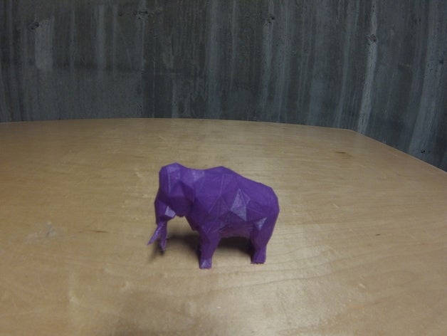 low-poly mammouth laineux animaux low poly 3D print model - Mito3D