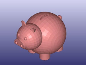 piggy bank decor animal money box piggybank 3d print model - Mito3D