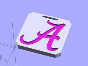 alabama-tag Ihre Sachen Zeichen logos 3d print model - Mito3D