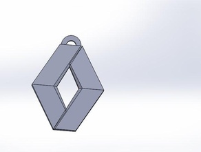 logo renault trousseau de clés porte-clés 3d print model - Mito3D