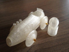 toothpick race car vehicles tinkercad toy 3d print model - Mito3D
