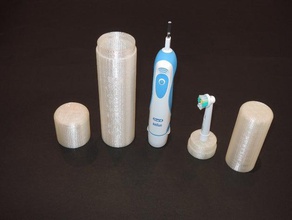 oral-b travel kit household toothbrush case 3d print model - Mito3D