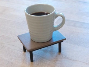 3d-printable coffee table coaster toy game accessories 3dprint 3d print stain dollhouse drink furniture miniature opendollhouse scale-model scalemodel tabletop legs tiny 3d print model - Mito3D