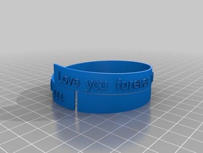 meu personalizados espiral poema bracelete da marca 2 arte 3d print model - Mito3D