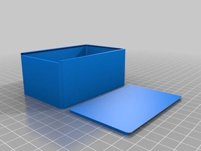 özelleştirilmiş parametrik benim üst kutu sürgülü yuvarlak kaplar 3d print model - Mito3D