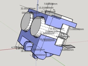 fpv caméra double inclinaison de montage rc des véhicules mini-h cadre mobius nemesis 3d print model - Mito3D