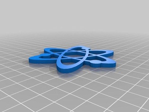 átomo plana 3d impresión 3d print model - Mito3D