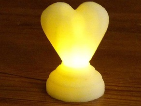 kalp yanan Sevgililer dekor süsleme 3d print model - Mito3D