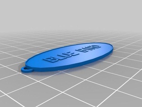 blue bird key ring keychains customized 3d print model - Mito3D