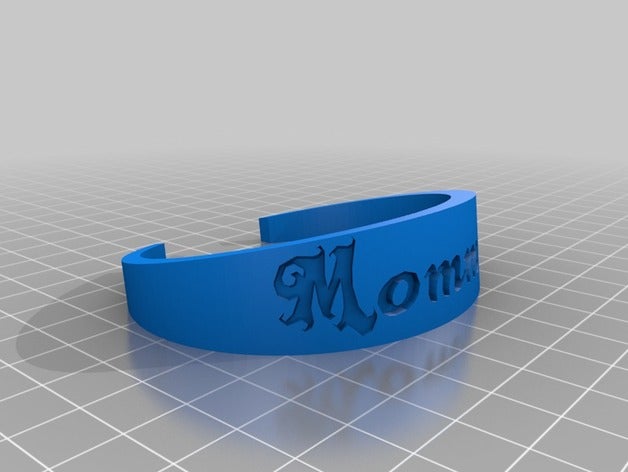 a mamãe pulseiras personalizado 3D print model - Mito3D