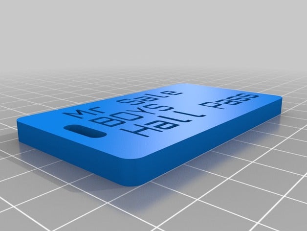 çocuklar hall pass organizasyon özelleştirilmiş 3D print model - Mito3D