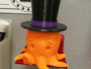top hat cute octo accessories octopus tophat 3d print model - Mito3D