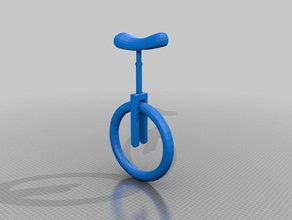 simple unicycle vehicles 3d print model - Mito3D