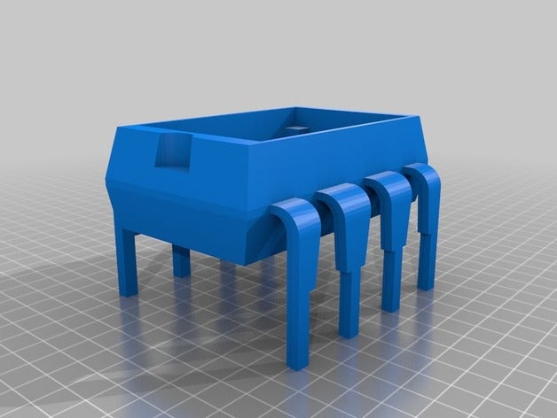8-pin icmicrocontroller breadboard holder parts box electronics 3D print model - Mito3D