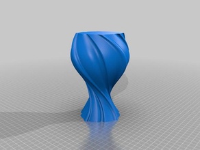 twisted flower vase decor 3d print model - Mito3D