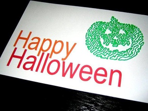 halloween card pumpkin other 3d reprap 3d print model - Mito3D