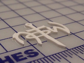 notw pingente outros logo ornamento pla sketchup 3d print model - Mito3D