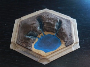 3d catan gold tile toy game accessories settlers settlersofcatan pieces 3d print model - Mito3D