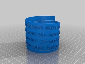 bracelet my daughter art customized 3d print model - Mito3D