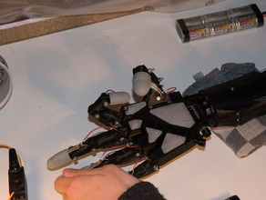 inmoov destra palmo della mano, cuscini stampi arduino fsr codice robotica 3d print model - Mito3D
