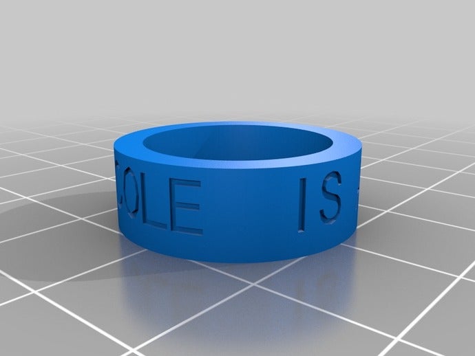 coles nuevo anillo los anillos personalizado 3D print model - Mito3D