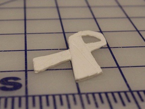 breast cancer awareness ribbon pendant other 3d jewelry pla 3d print model - Mito3D