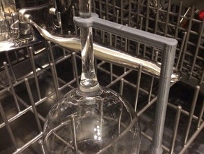 dishwasher wine glass holder stabilizer kitchen dining champagne flute rack stemware stem ware wineglass 3d print model - Mito3D