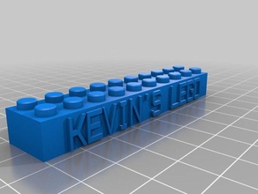 meine angepasste lego block necklacekeychainkevin Bau Spielzeug 3d print model - Mito3D
