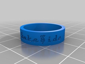 lancer l'anneau les anneaux personnalisé 3d print model - Mito3D