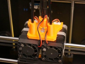flangia piastra dual estrusori 3d la stampante Stampante parti replicator 3d print model - Mito3D