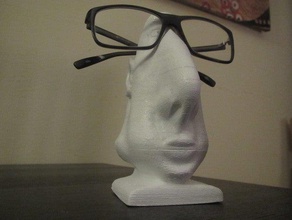 glasses holder aka wamba sculptures awesome cool head sculpture shades sunglasses 3d print model - Mito3D