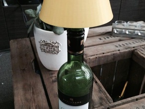 wine bottle lamp decor lampshade shade 3d print model - Mito3D