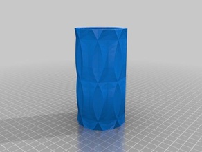 spiral sided vase decor pencil cup holder pen 3d print model - Mito3D