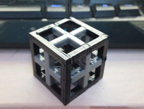 estrutura do cubo dual cores esculturas 3d print model - Mito3D
