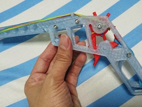 rubber band gun Metrik mechanisch ist Spielzeug 3d print model - Mito3D