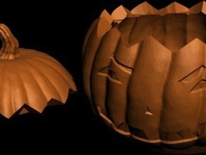 hollow halloween pumpkin other 3d print model - Mito3D
